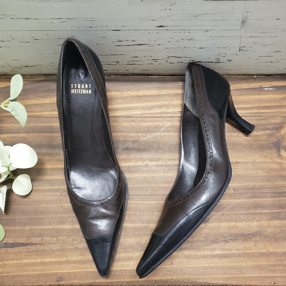 stuart weitzman kitten heel pumps